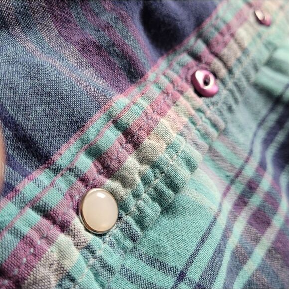 Kuhl Long Sleeve Plaid Flannel Button Front Cotton Small - Picture 7 of 8